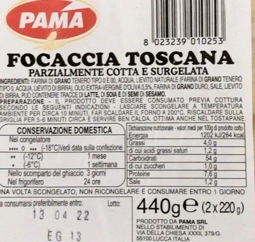 Focaccia toscana