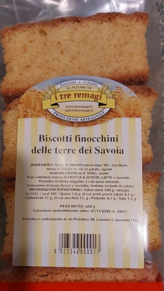 Biscotti finocchio delle terre dei Savoia