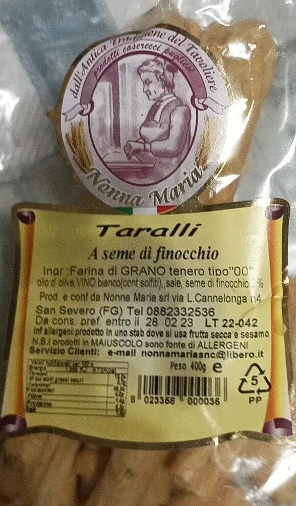 Taralli a seme di finocchio