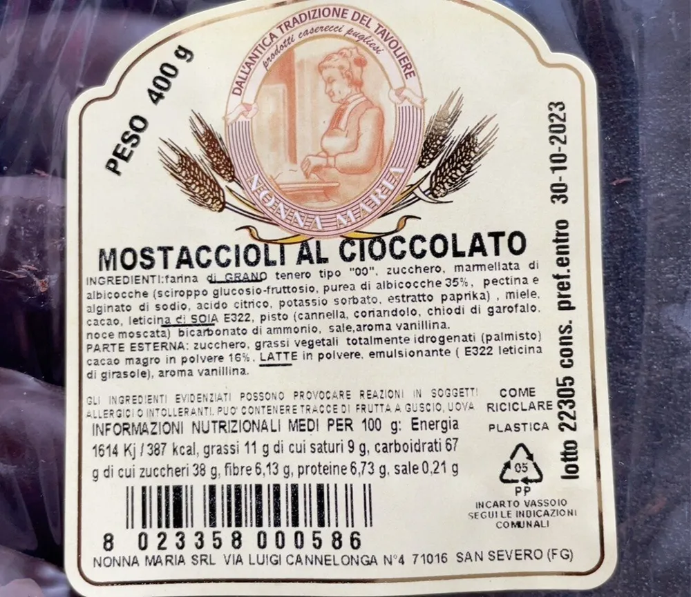 Mostaccioli al cioccolato