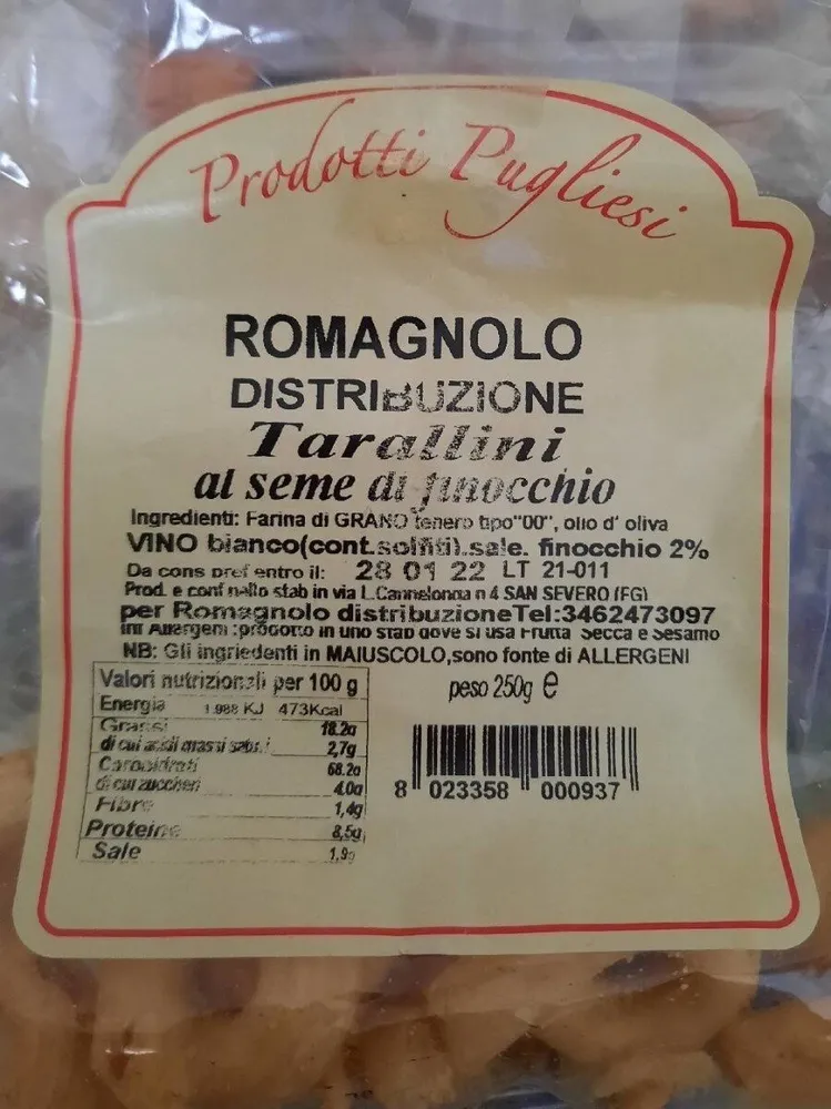 Tarallini al seme di finocchio