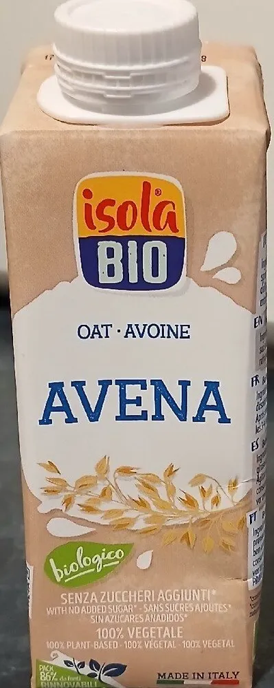 isola BIO OAT AVOINE AVENA biologico SENZA ZUCCHER