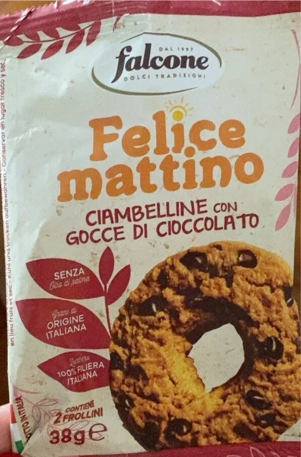 Felice mattino Ciambelline con gocce di cioccolato