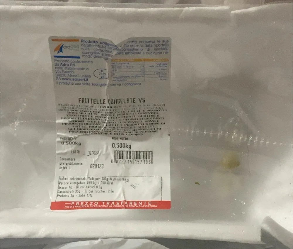 Frittelle congelate