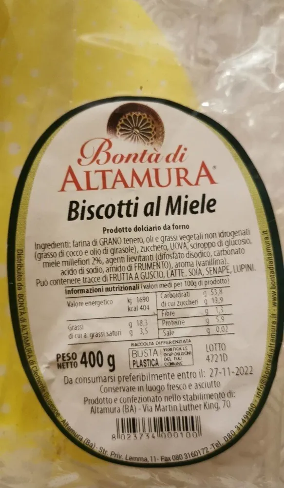 Biscotti al miele
