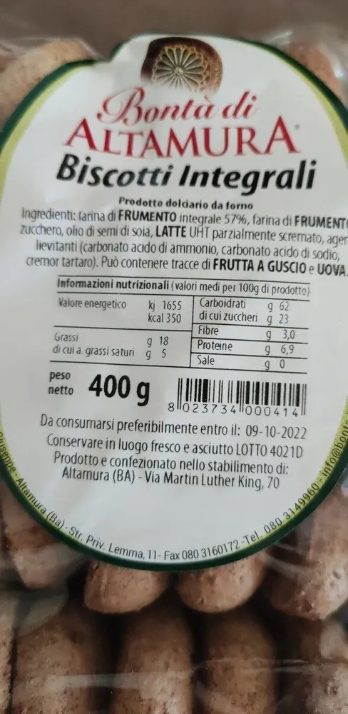 Biscotti integrali