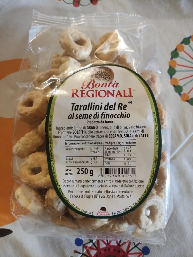 tarallini del re al seme di finocchio