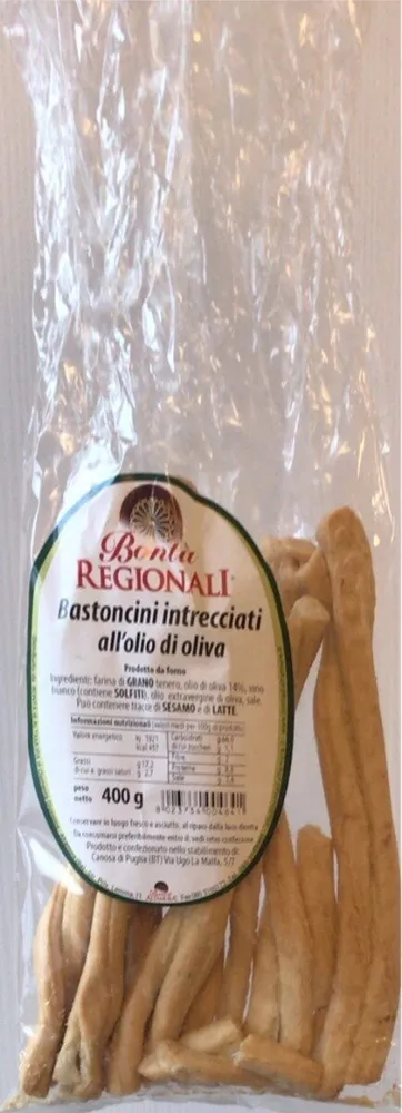 bastoncini intrecciati all'olio di oliva