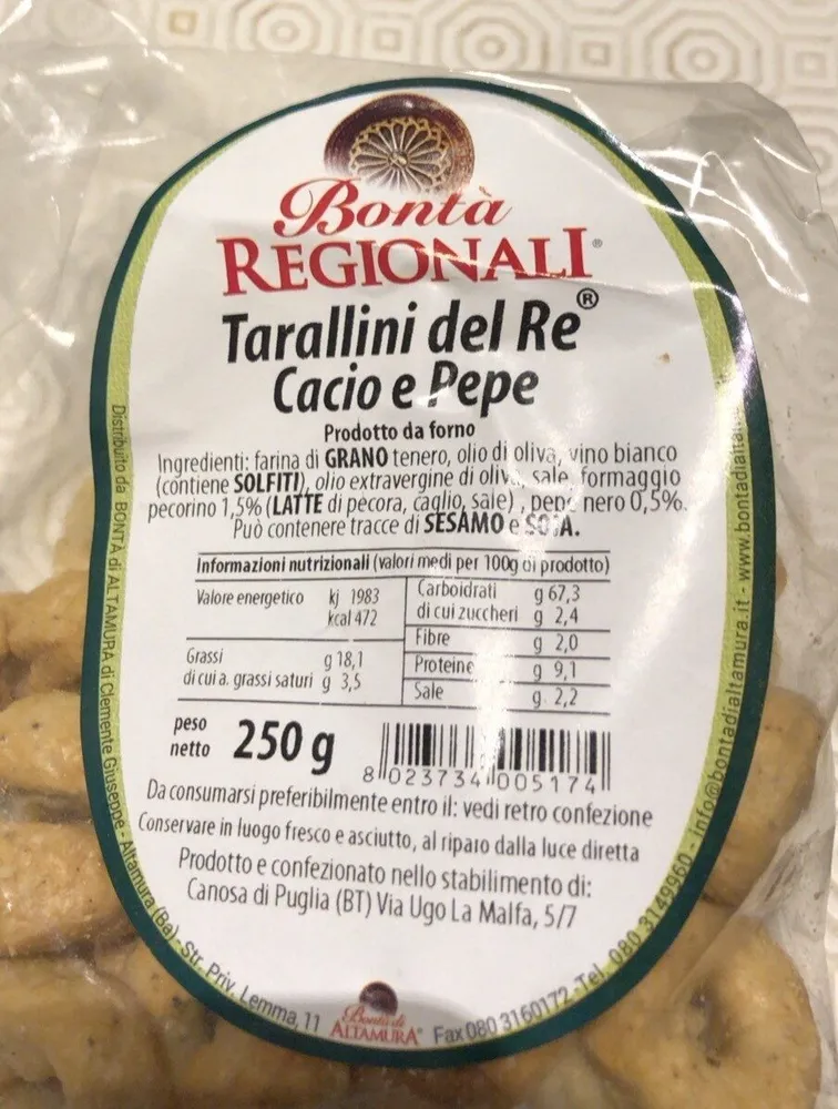 Tarallini del re cacio e pepe