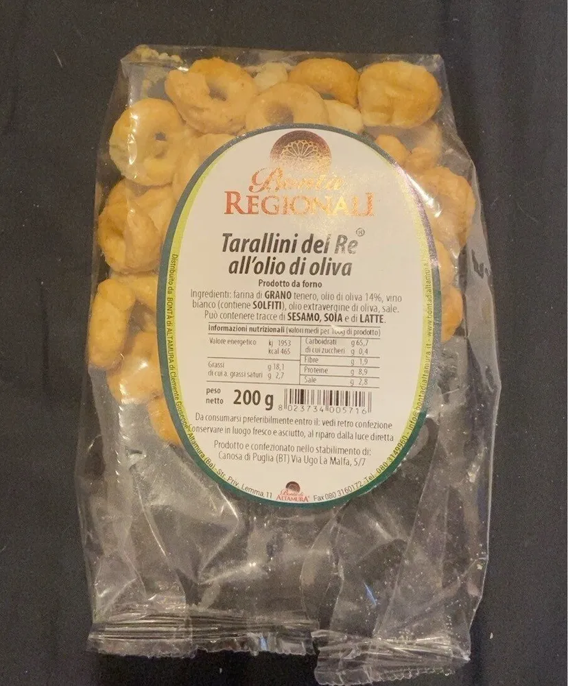 Tarallini del re all olio d’oliva