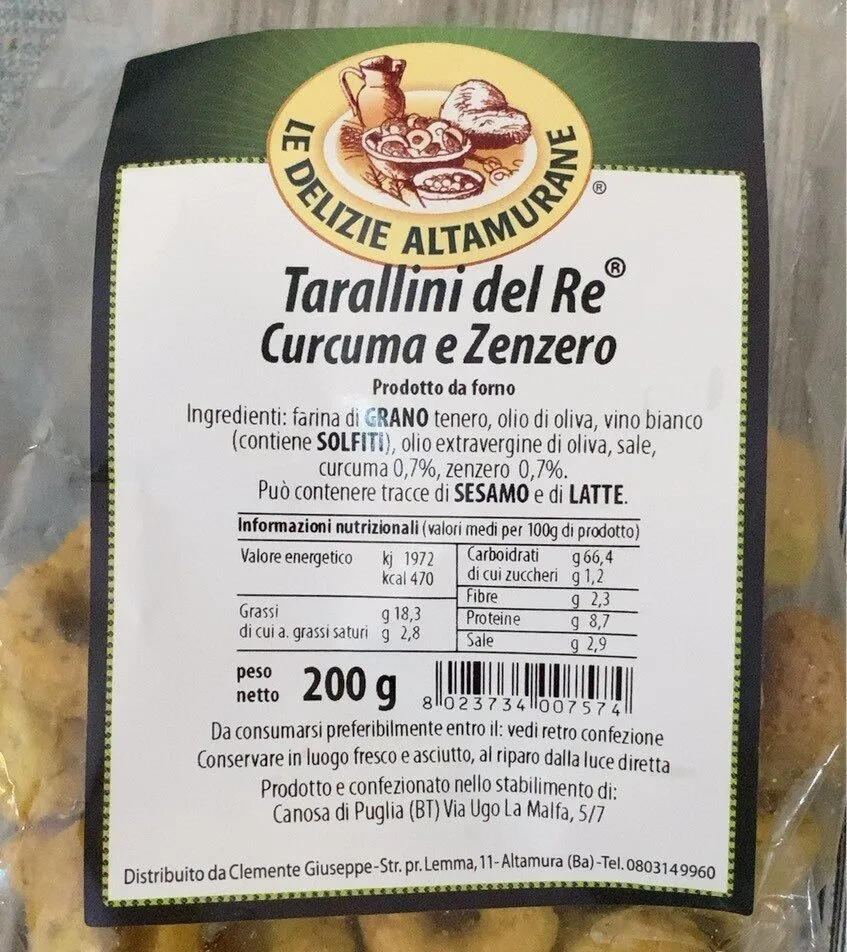 Tarallini del re Curcuma e zenzero