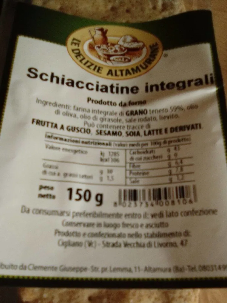 Schiacciatine integrali