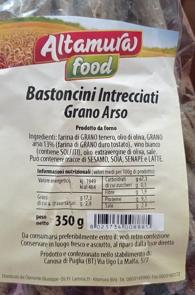 Bastoncini intrecciati grano arso