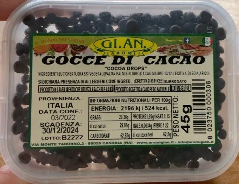 Gocce di cacao