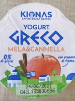 yogurt greco, mela e cannella