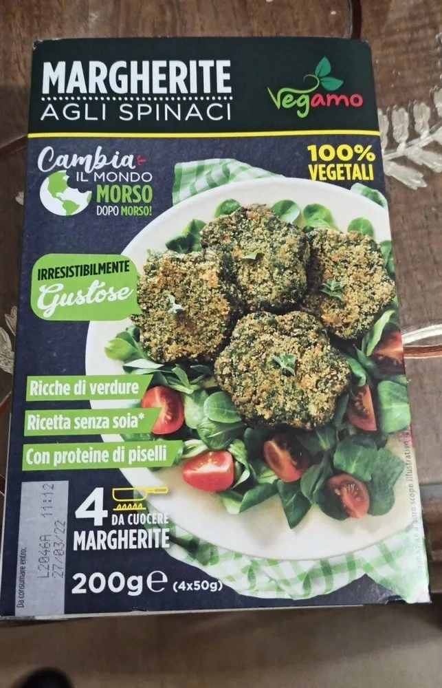 Margherite agli spinaci vegamo