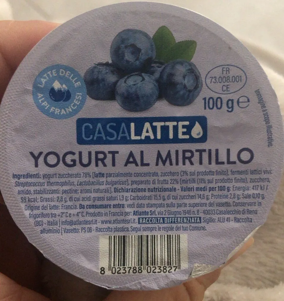 Yogurt al mirtillo
