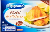 Filetti di platessa impanati e surgelati