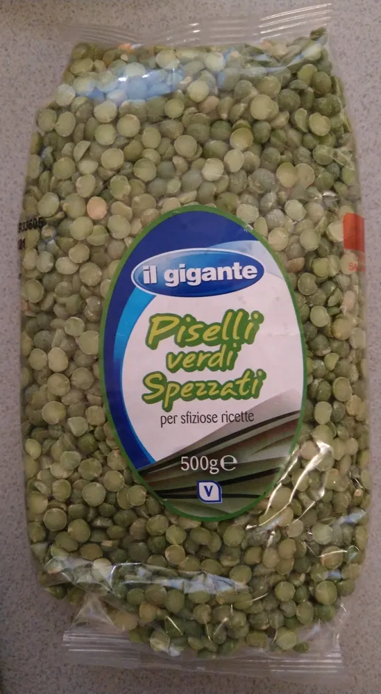 piselli verdi spezzati