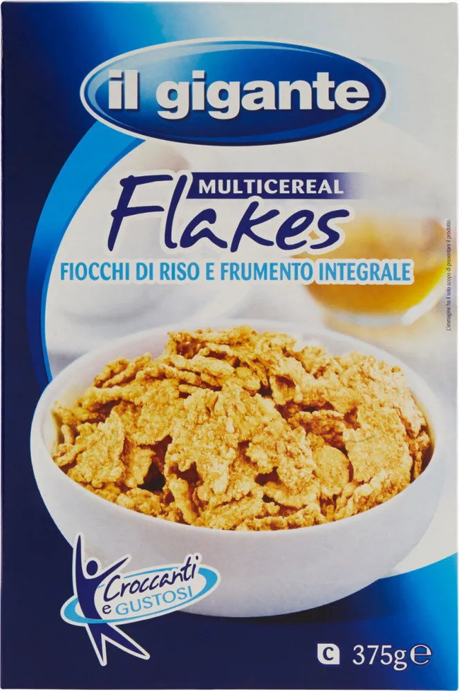 Multicereal flakes fiocchi di riso e frumento integrale