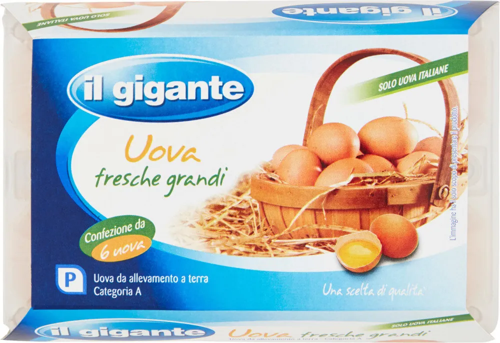 Uova fresche grandi