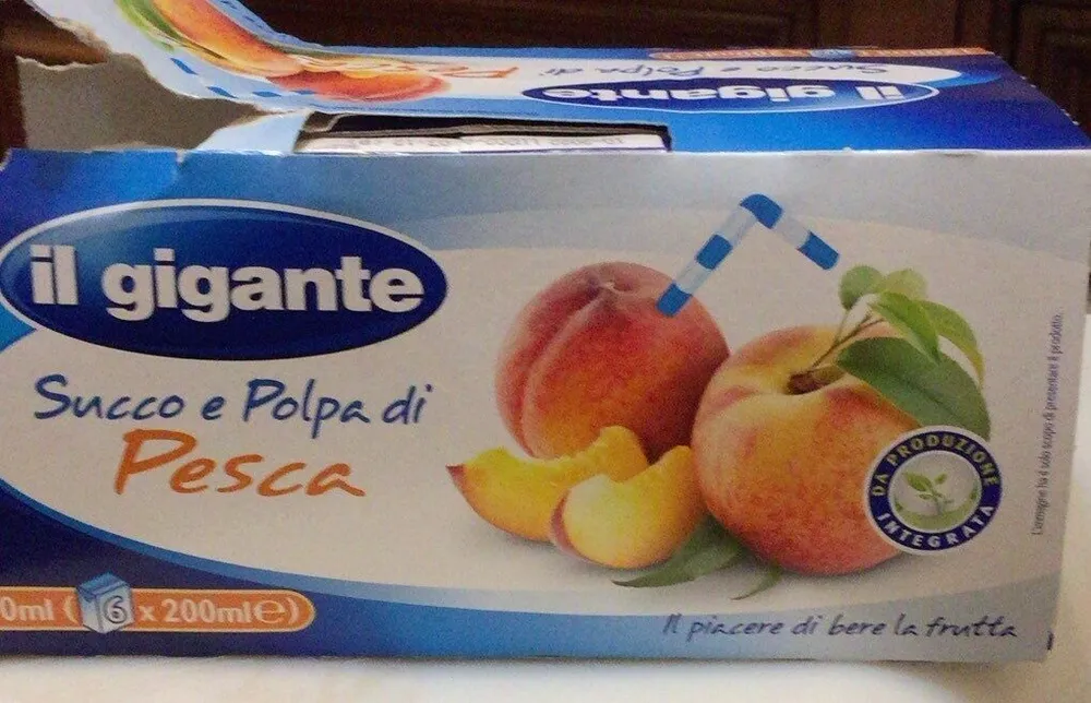 Succo e polpa di pesca
