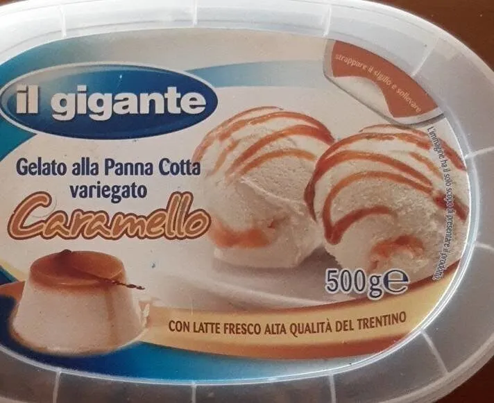 Gelato alla panna cotta variegato