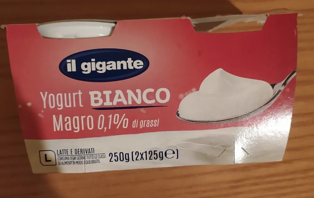 Yogurt bianco magro 0,1 il Gigante