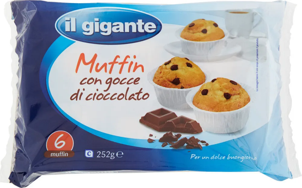 Muffin con gocce di cioccolato muffin