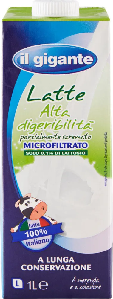 Latte alta digeribilità parzialmente scremato