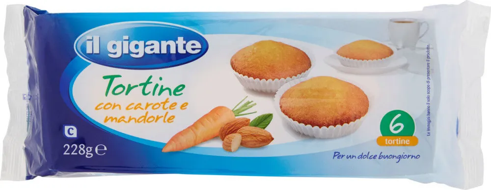 Tortine con carote e mandorle tortine