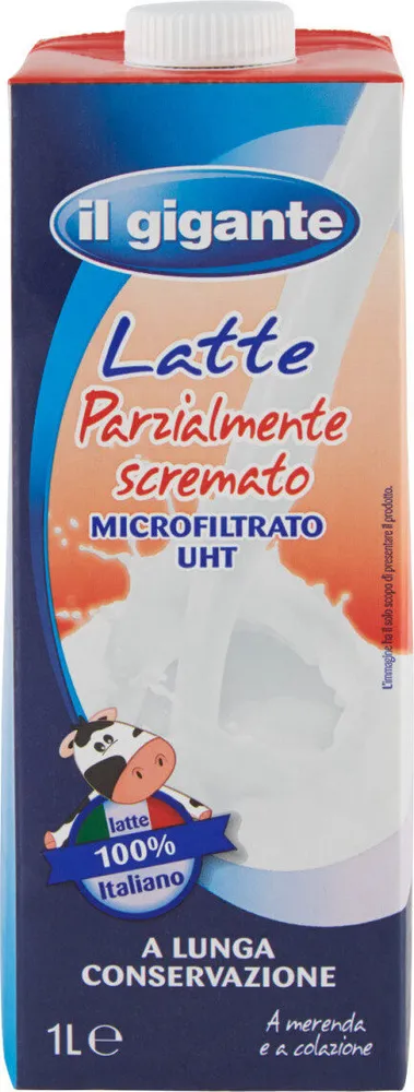 Latte parzialmente scremato microfiltrato uht