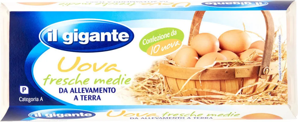 Uova fresche medie da allevamento a terra uova