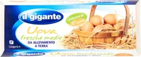 Uova fresche medie da allevamento a terra uova