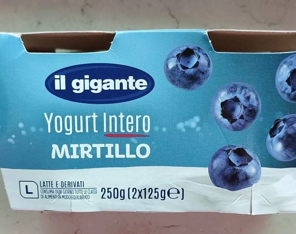 Yogurt intero mirtillo