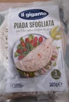 Piada sfogliata con olio extra vergine di oliva