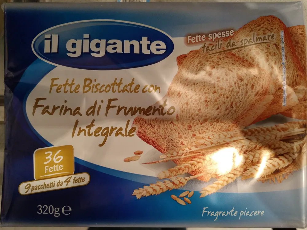 fette biscottate con farina di frumento integrale