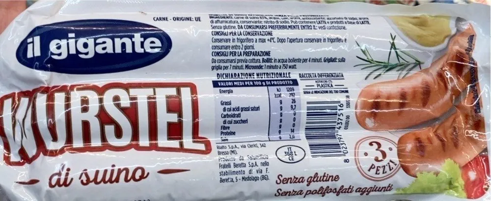 Wurstel di suino