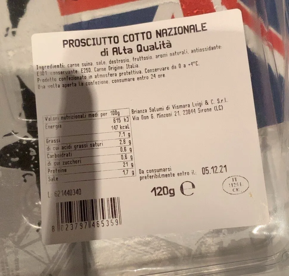 Prosciutto cotto nazionale