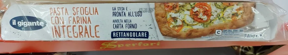 Pasta sfoglia integrale