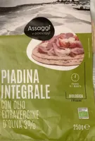 piadina integrale con olio extravergine d'oliva 3%