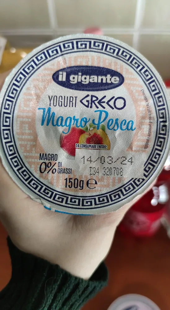 Yogurt greco magro pesca