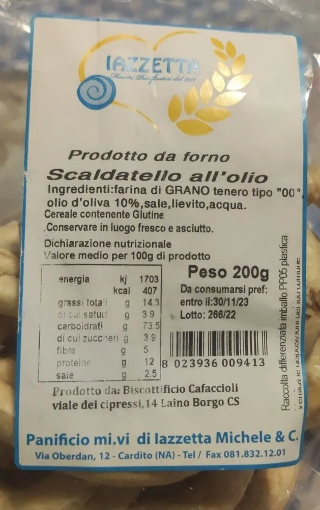 Scaldatello all'olio