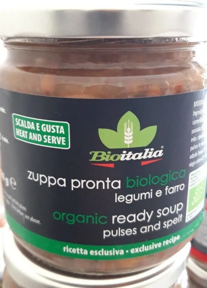 Zuppa bio legumi e farro