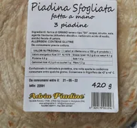 Piadina sfogliata fatta a mano