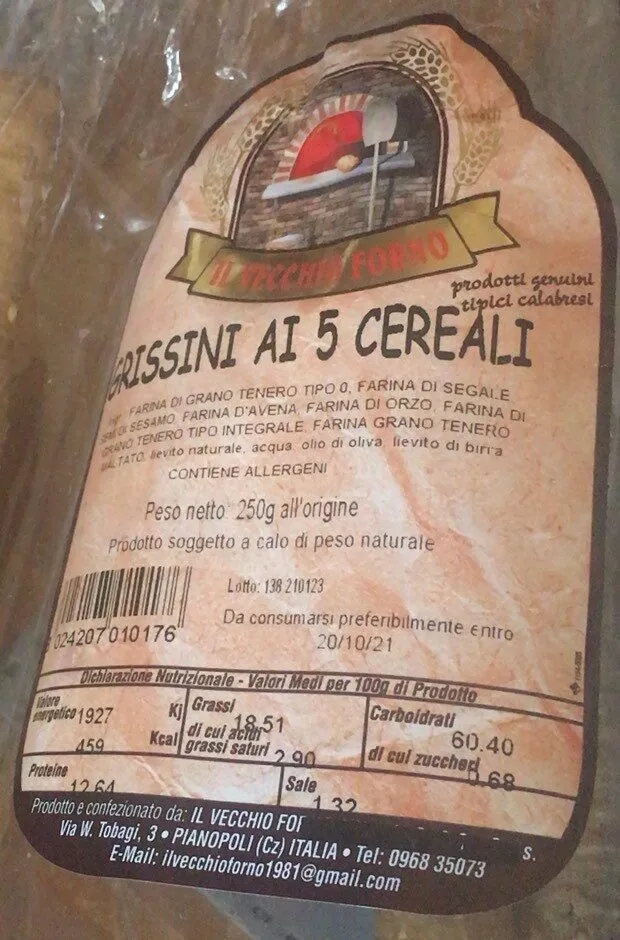 Grissini ai 5 cereali