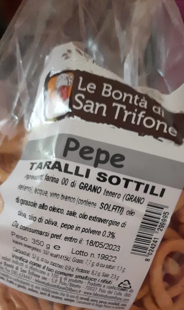 Taralli sottili al pepe