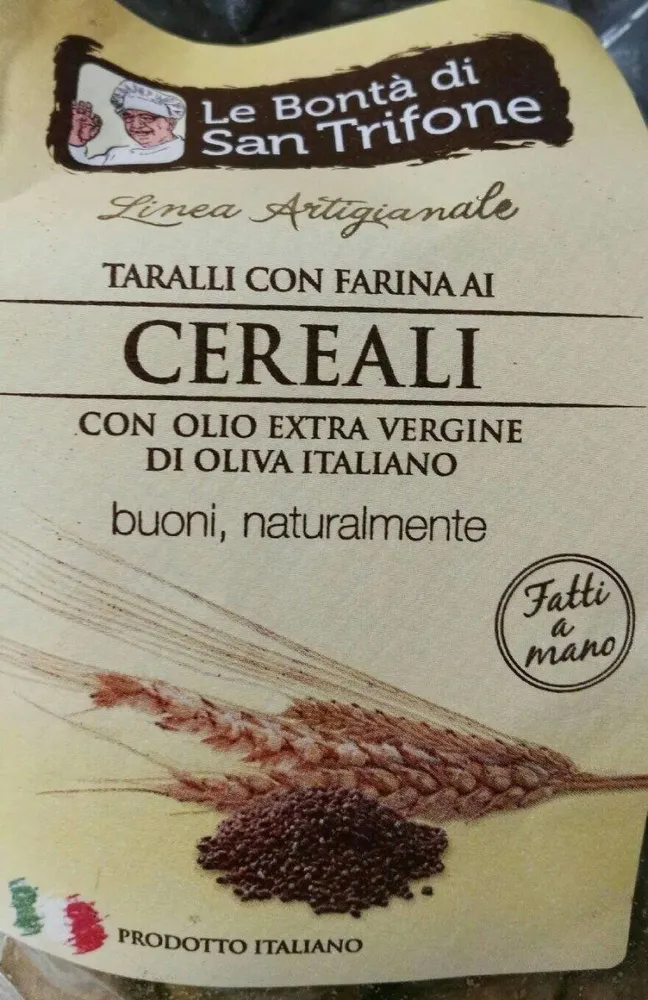 Taralli con farina ai cereali