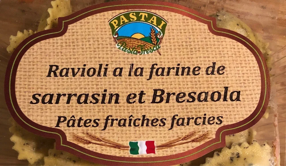 Ravioli a la farine de sarrasin et bresaola