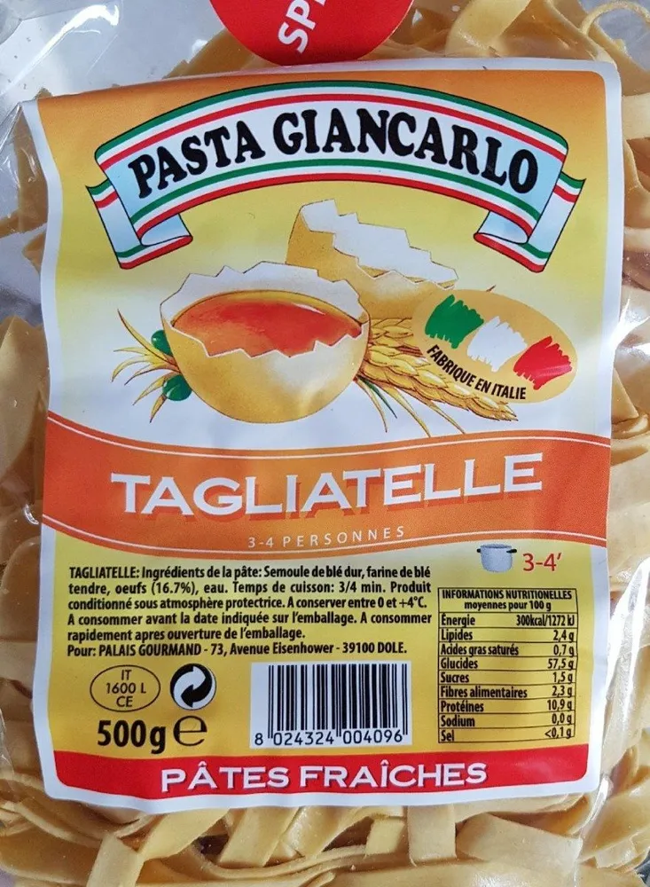 Pâtes fraîches tagliatelles
